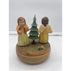 Vintage REUGE Swiss Musical Movement Angels Christmas Decor Silent Night